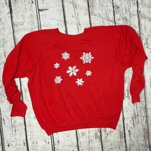 Vintage 80s Snowflakes Ugly Christmas Sweater Xmas 1980s Sweatshirt